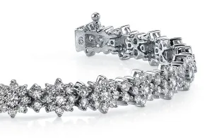 Starburst Red Carpet Diamond Bracelet with 7.03 ct.(finished) 1.8mm, 2.1mm, 2.8mm