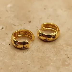 STELLA EARRINGS - EMERALD/GOLD