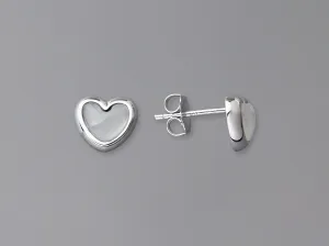 Sterling Silver Earrings with 6*7mm Mother of Pearl