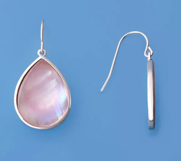 Sterling Silver Earrings with Mother of Pearl