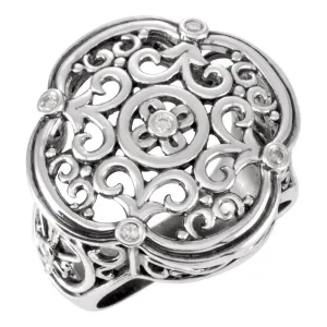 Sterling Silver Filigree Ring Mounting, Size 7