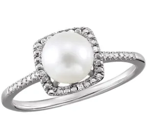 Sterling Silver June Birthstone Halo Ring