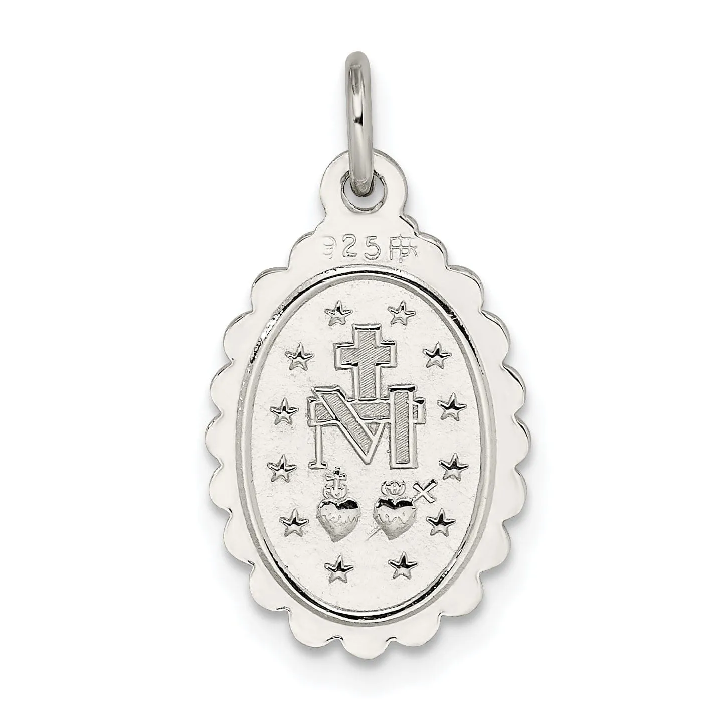 Sterling Silver Miraculous Medal Pendant
