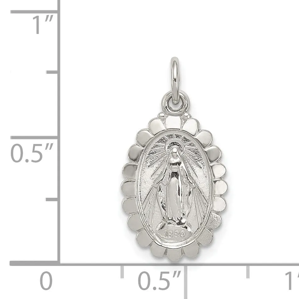 Sterling Silver Miraculous Medal Pendant
