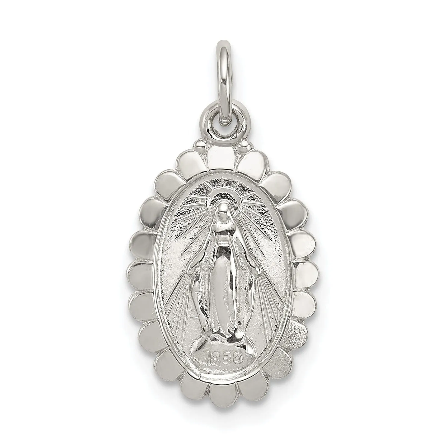 Sterling Silver Miraculous Medal Pendant