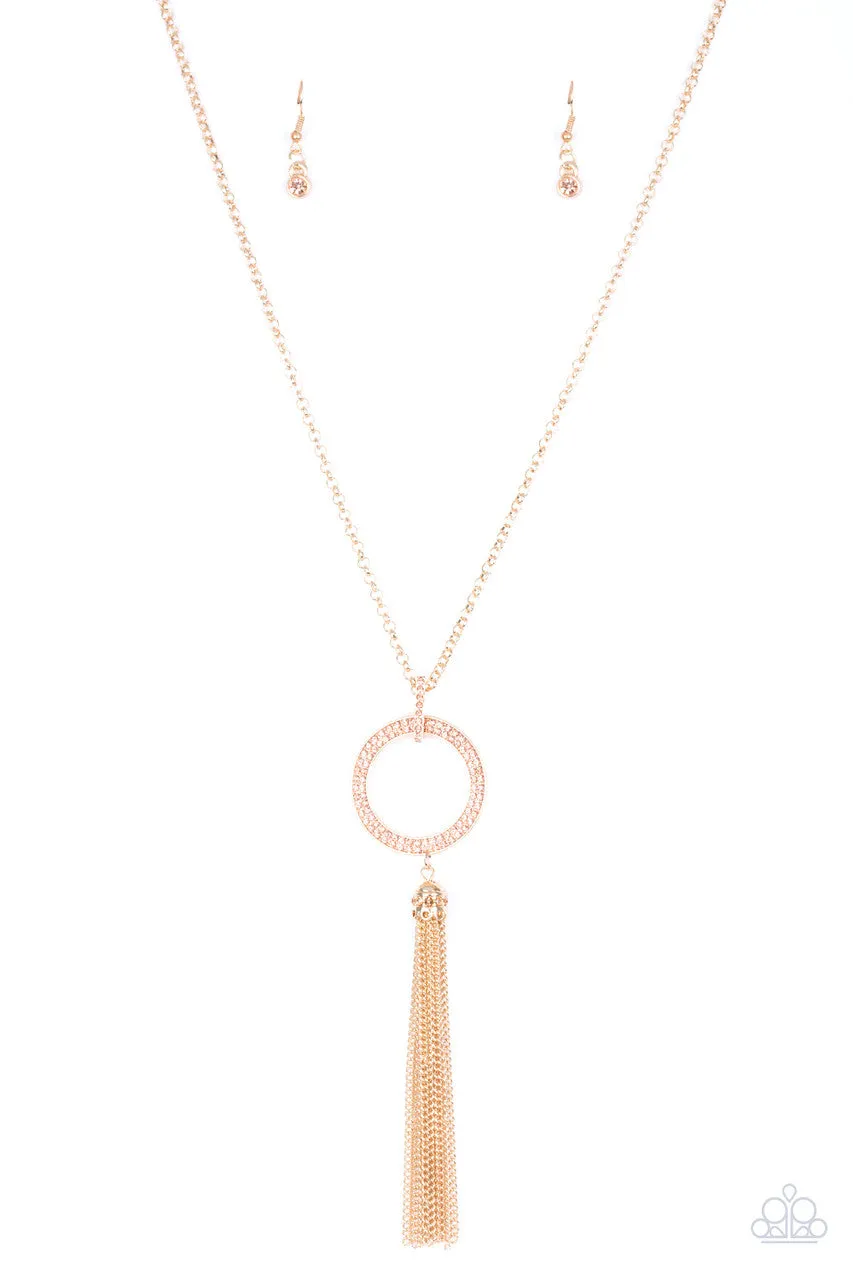 Straight to the Top Gold Paparazzi Necklace