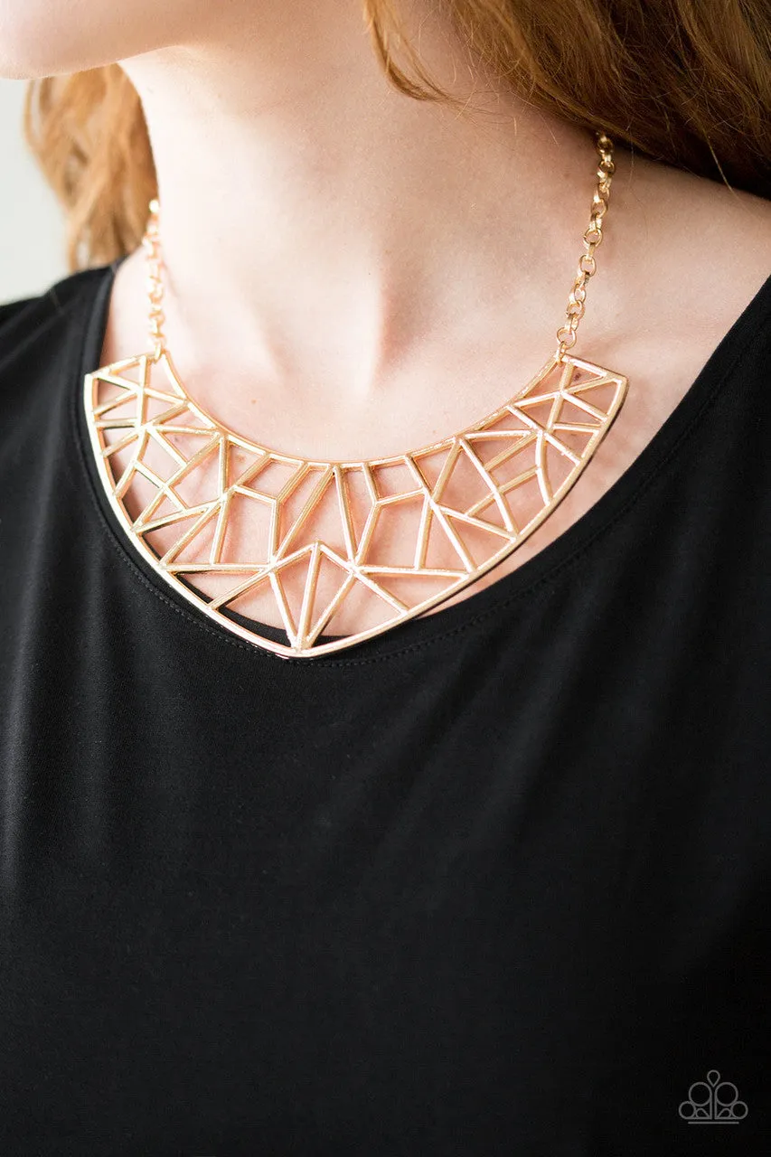 Strike While HAUTE Gold Paparazzi Necklace