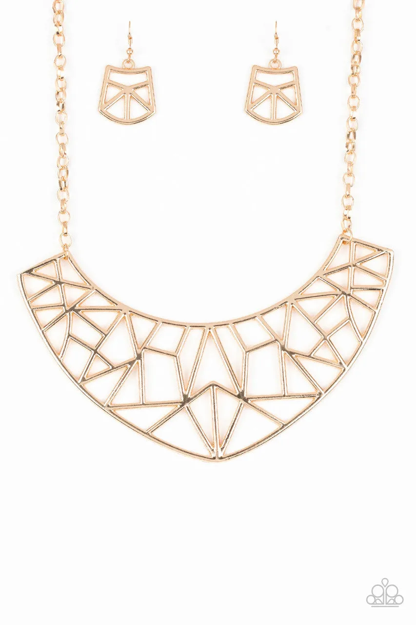 Strike While HAUTE Gold Paparazzi Necklace