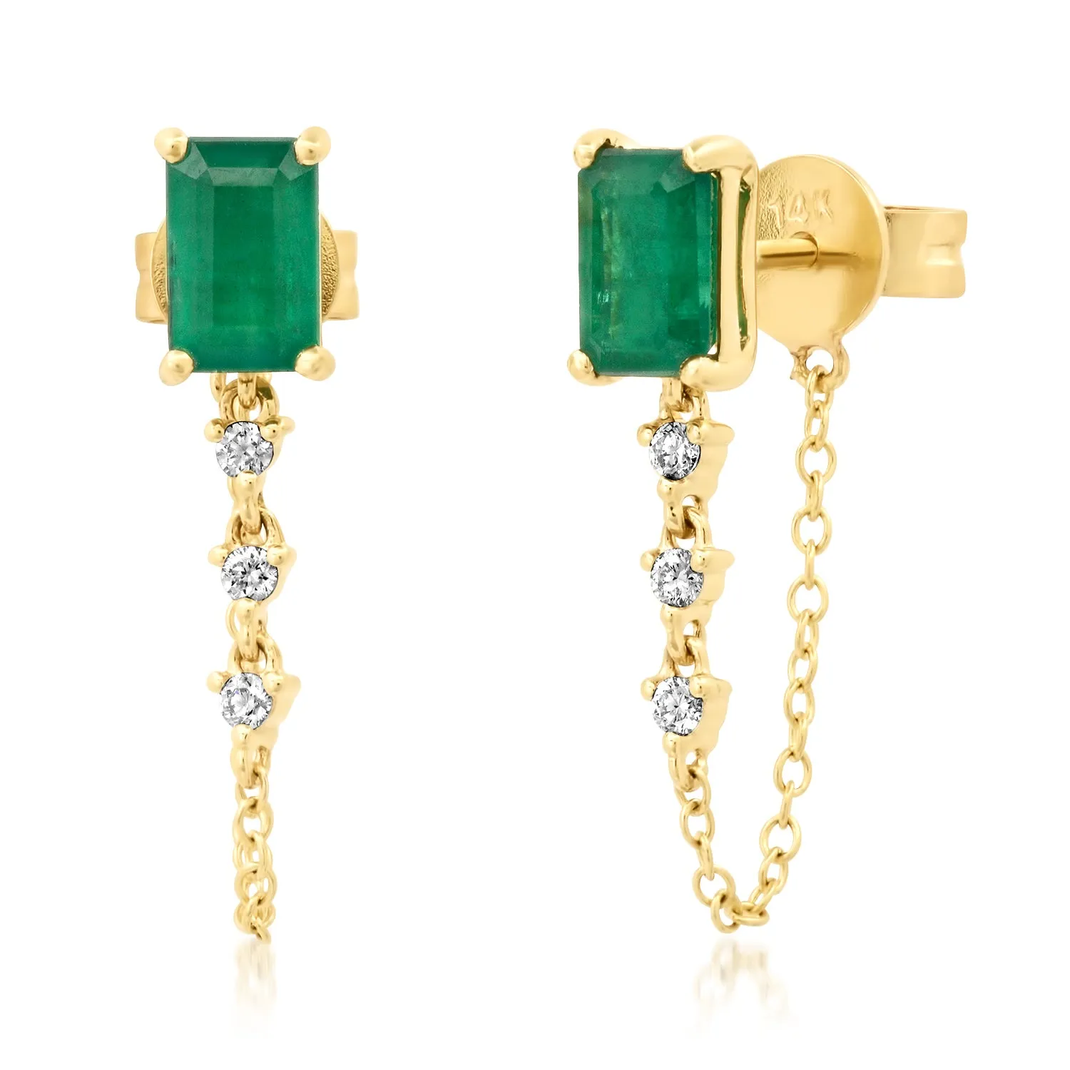 Stud Chain Earrings