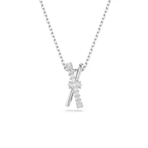 Swarovski Rhodium Hyperbola Twist Necklace
