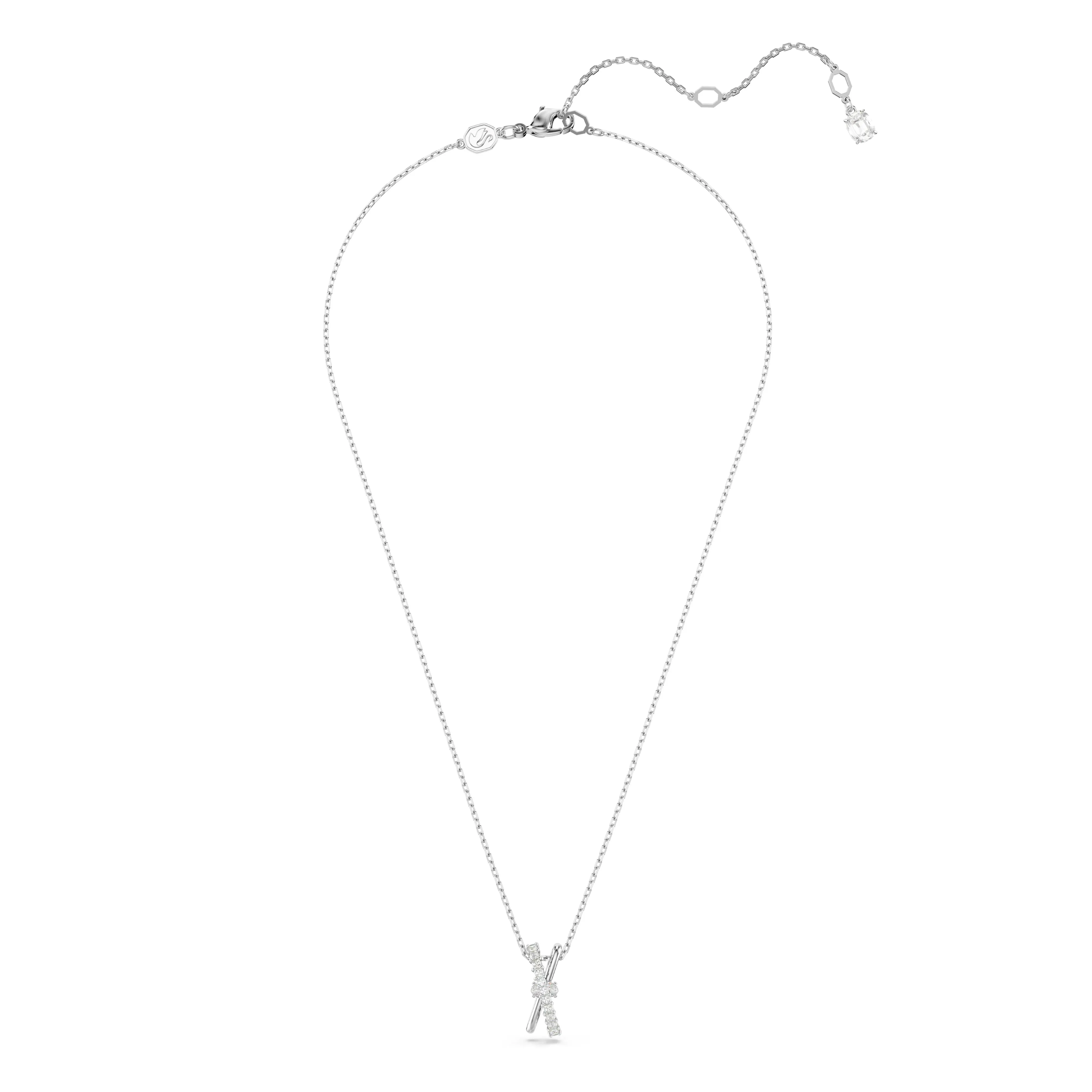 Swarovski Rhodium Hyperbola Twist Necklace