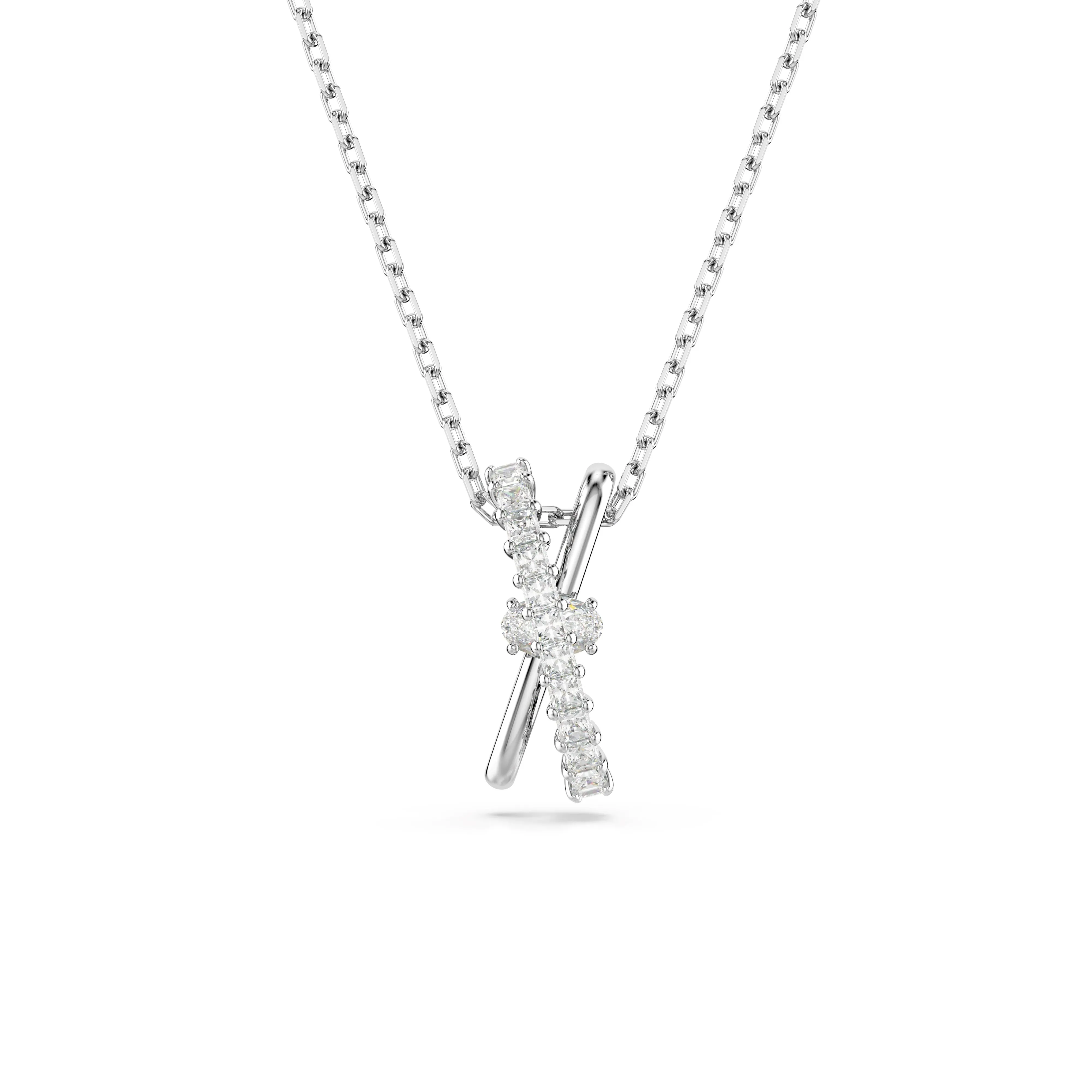 Swarovski Rhodium Hyperbola Twist Necklace
