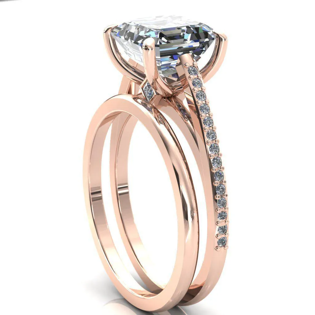 Sylvia Asscher Moissanite Half-Eternity Diamond Prong-Set Ring