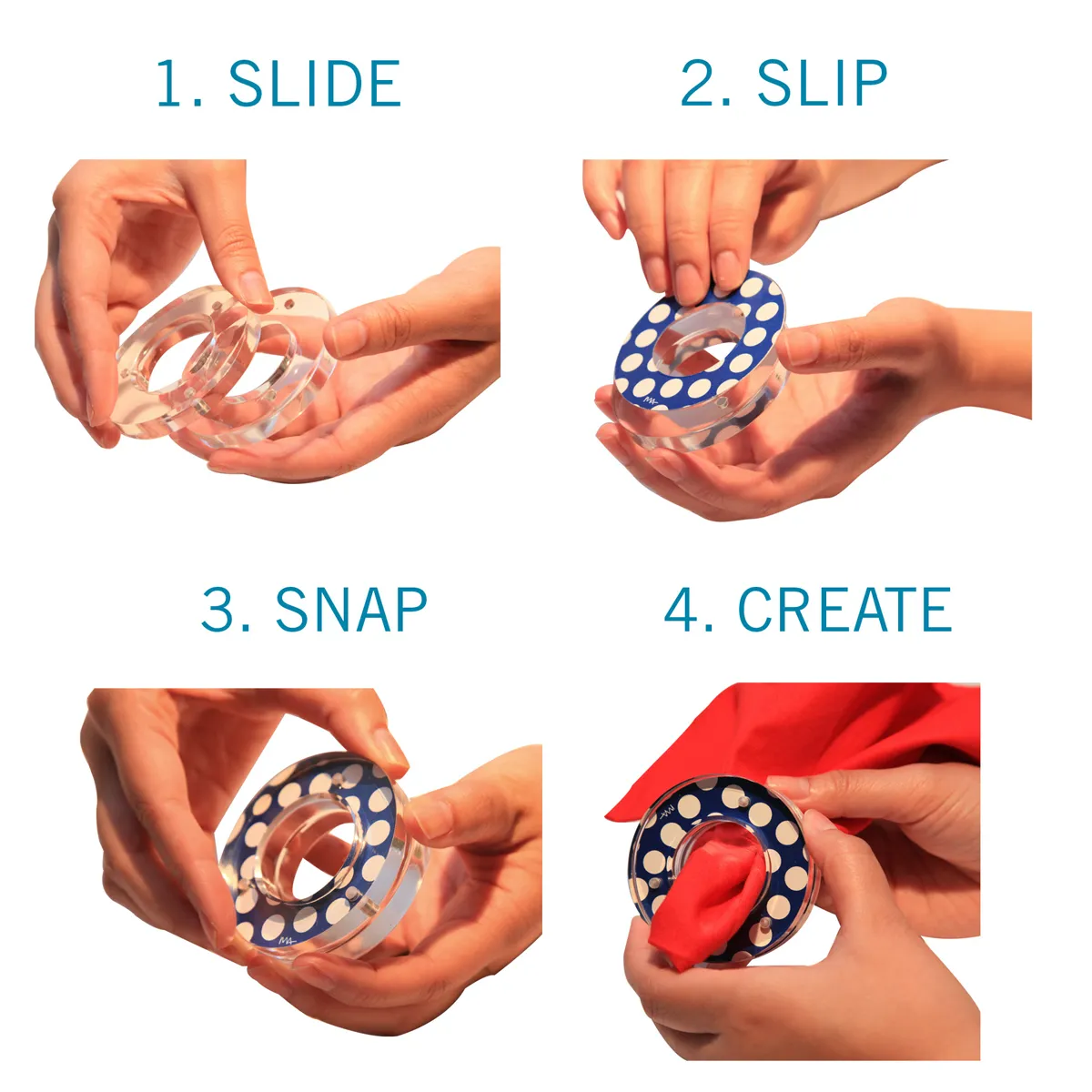 Table Chameleon Hand-Cut Acrylic Napkin Rings