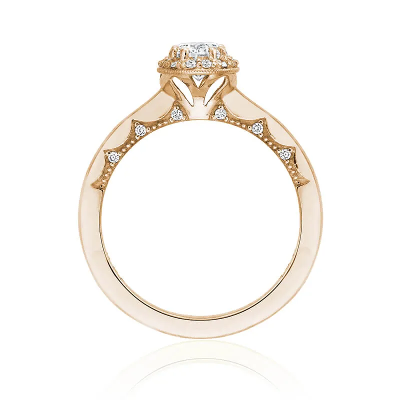 Tacori 18K Rose Gold Oval Bloom Engagement Ring P101OV75X55FPK