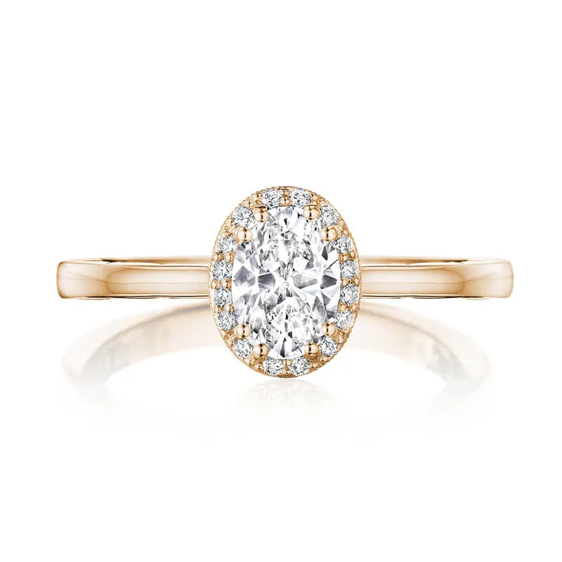 Tacori 18K Rose Gold Oval Bloom Engagement Ring P101OV75X55FPK