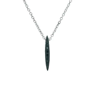 Tacori Sterling Silver & 18k White Gold Black Diamond Pendant