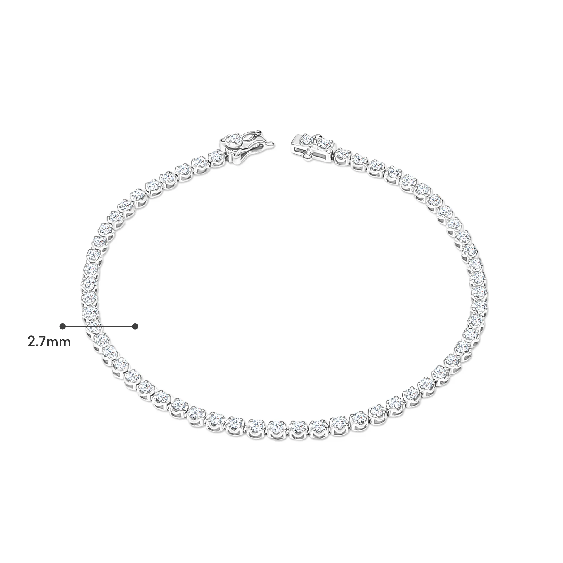 TAKA Jewellery Lab Grown Diamond Tennis Bracelet 10K Gold