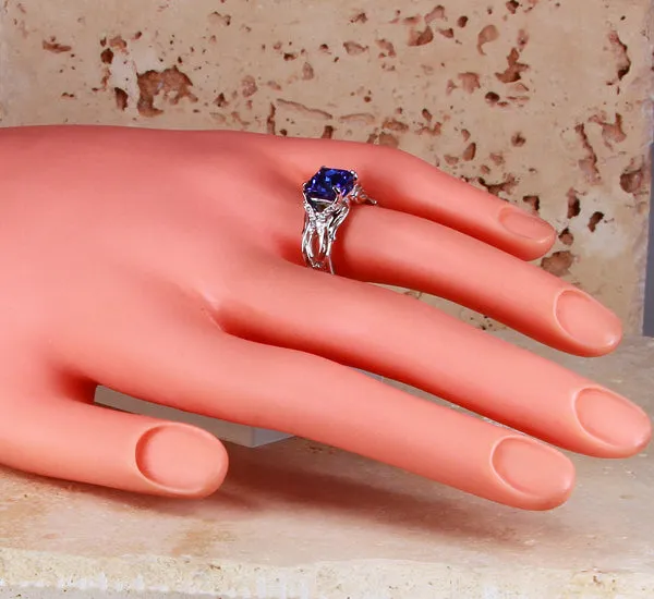 Tanzanite Ringe 3.68 Carat VBE Color Designed By Christopher Michael