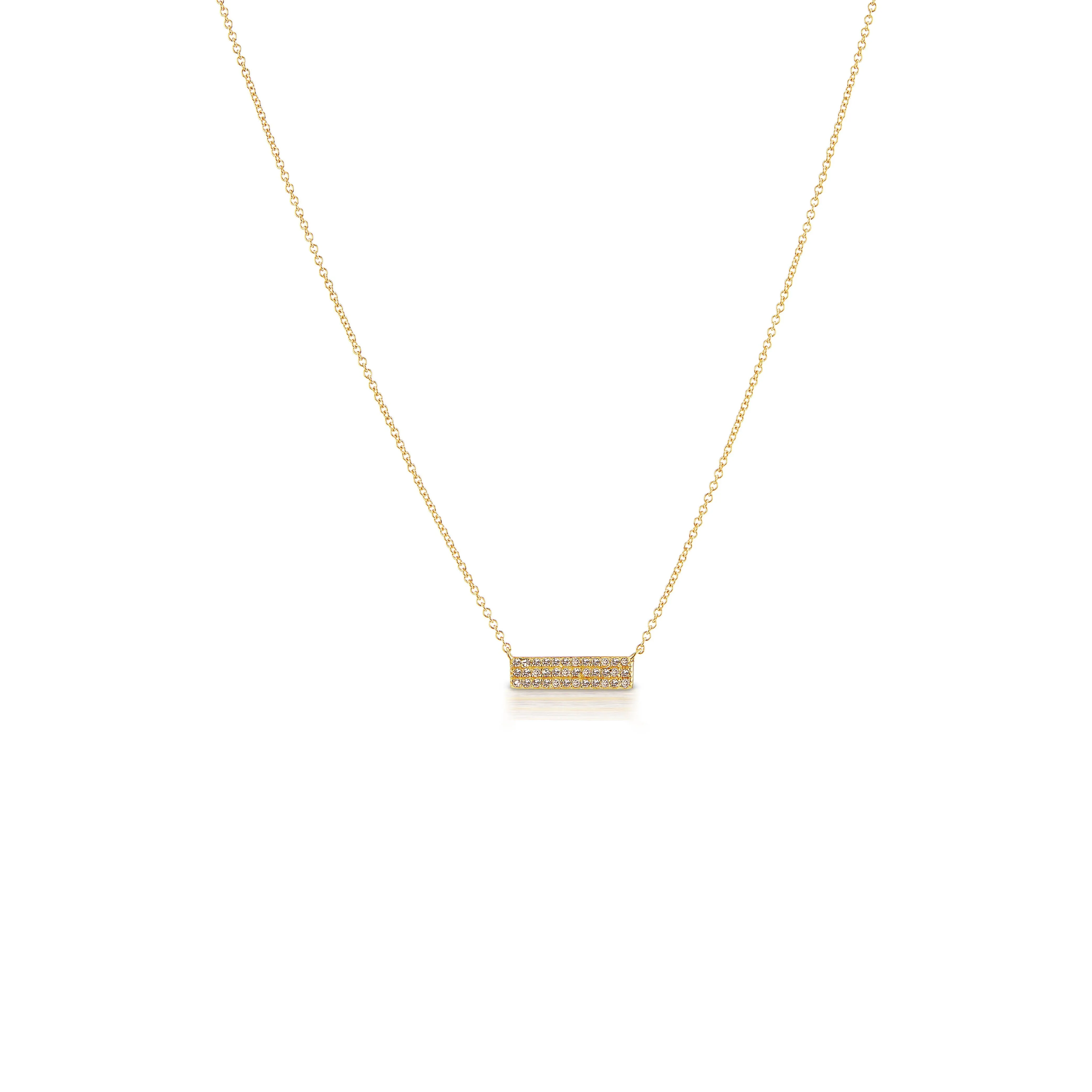 Tara Mikolay Raw Diamond Mini Bar Necklace
