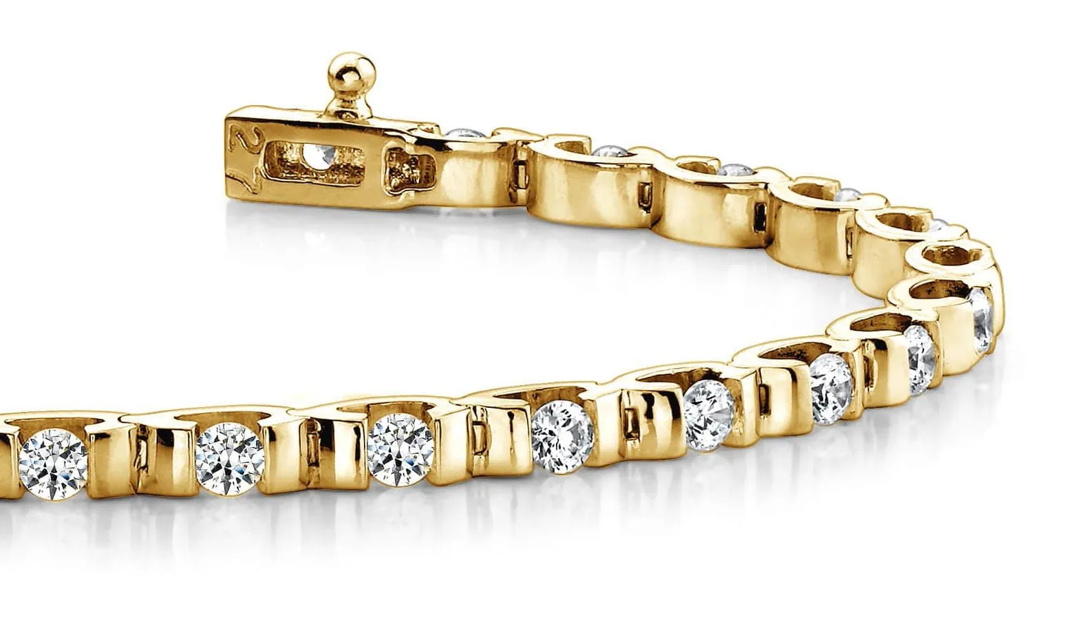 Tension Set Diamond Bracelet with 2.18 ct.(finished) 2.75mm