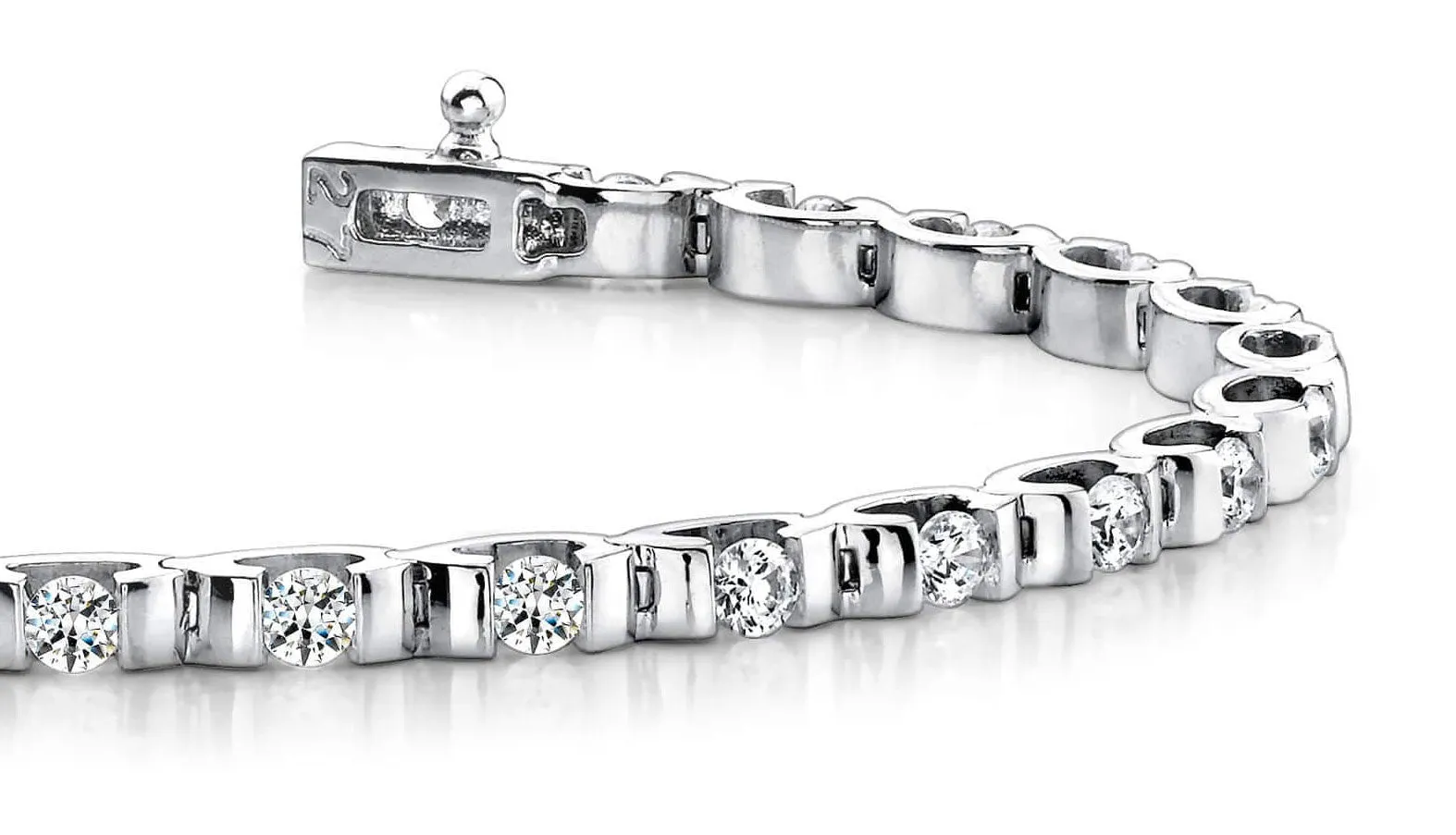 Tension Set Diamond Bracelet with 2.18 ct.(finished) 2.75mm