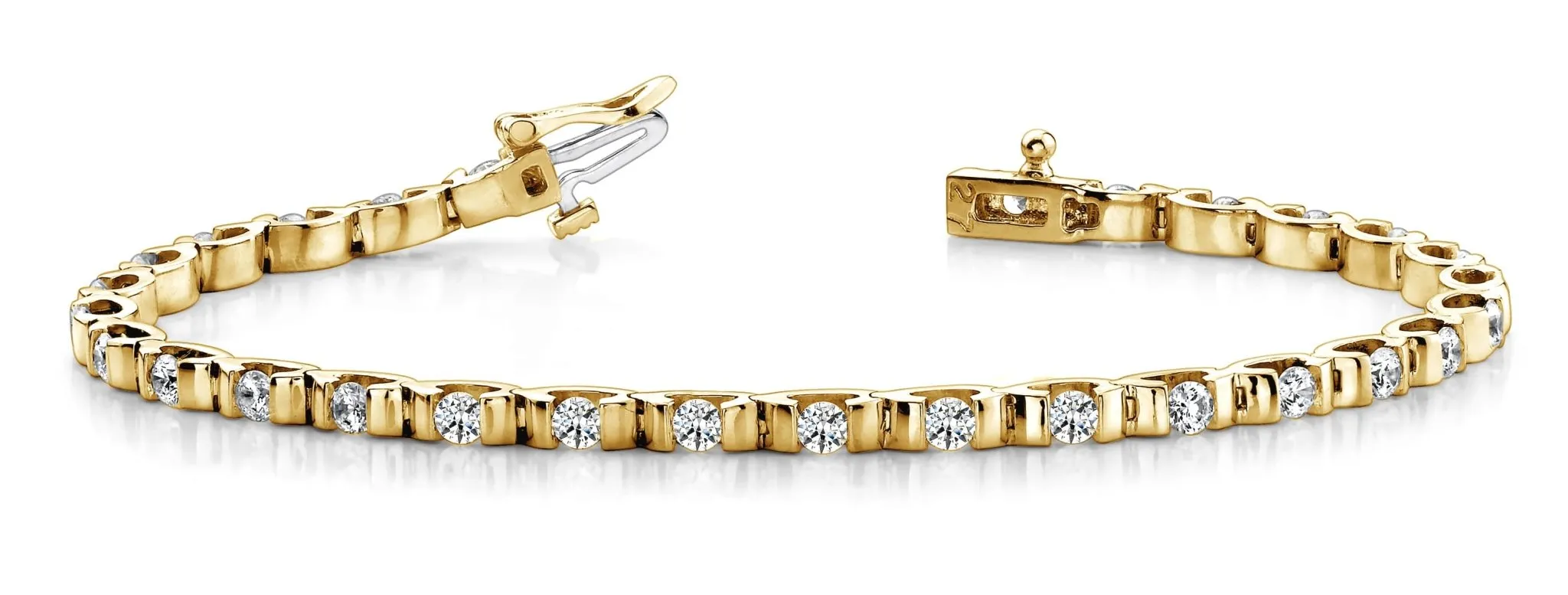 Tension Set Diamond Bracelet with 2.18 ct.(finished) 2.75mm