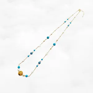 The Nine Turquoise and Pearl Necklace
