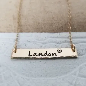 The "Presley" - Gold or Rose Gold Name Bar Necklace
