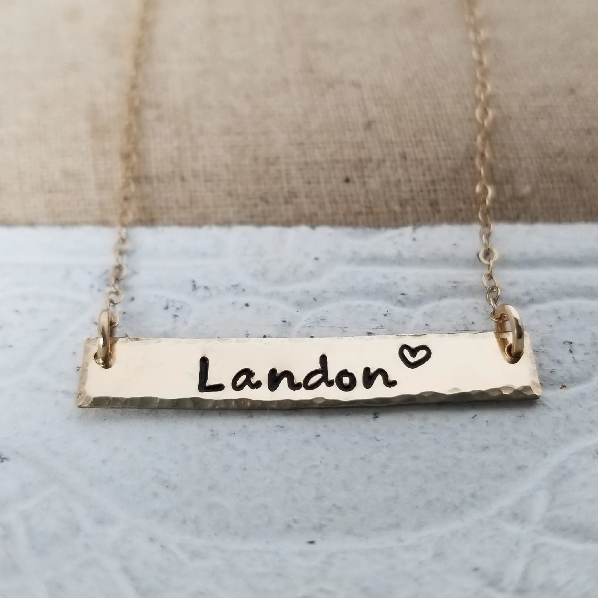 The "Presley" - Gold or Rose Gold Name Bar Necklace