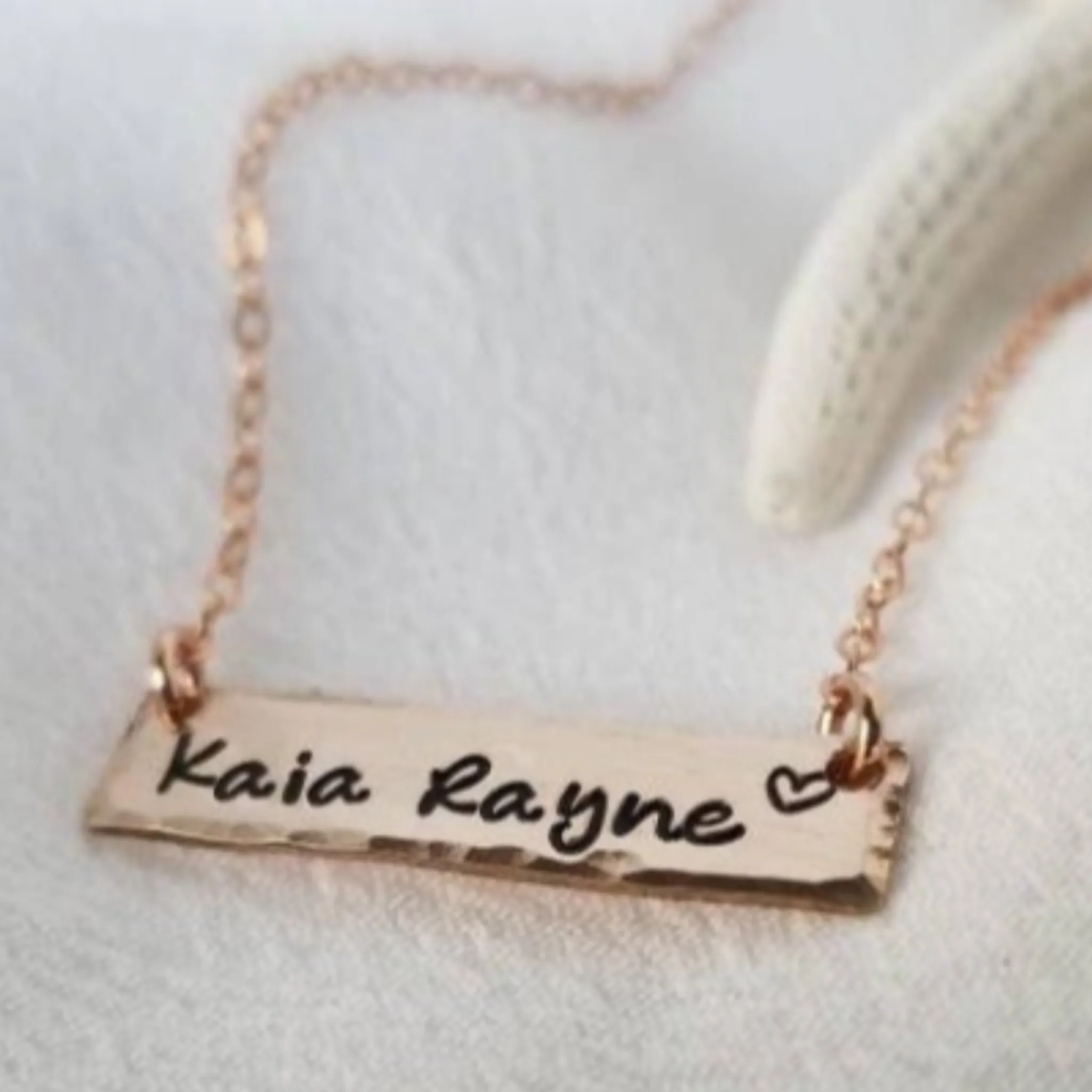 The "Presley" - Gold or Rose Gold Name Bar Necklace