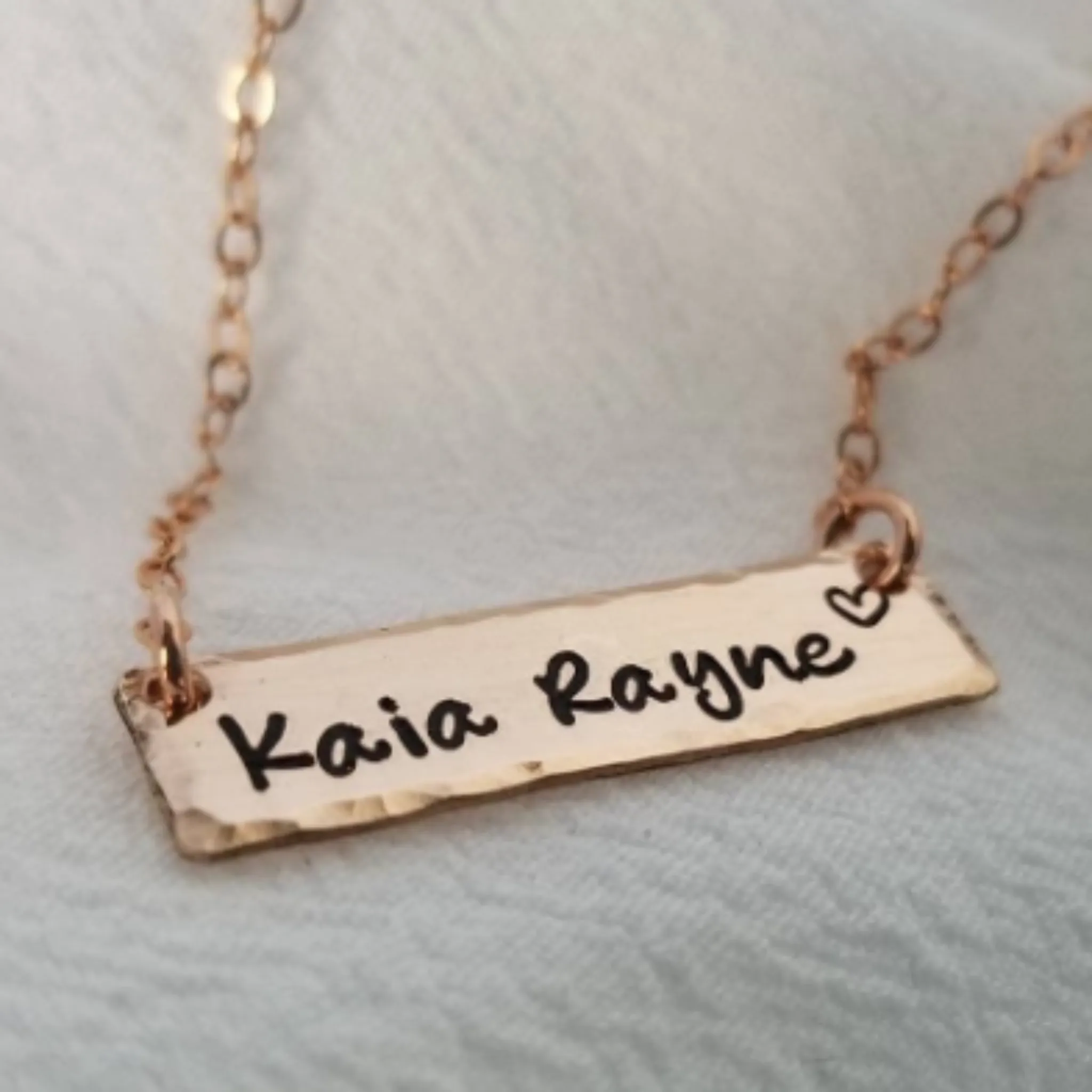 The "Presley" - Gold or Rose Gold Name Bar Necklace