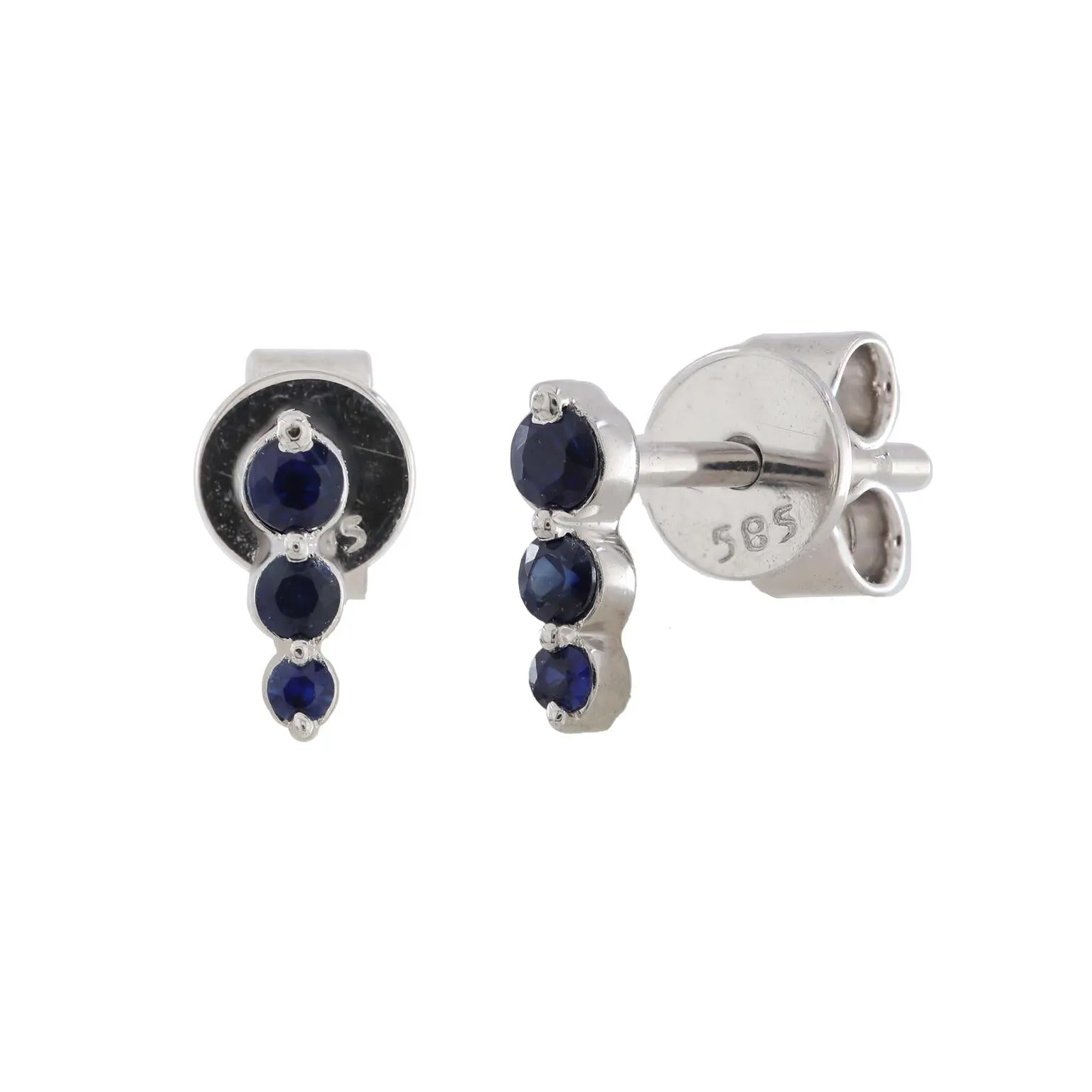 Three Color Stone Earrings