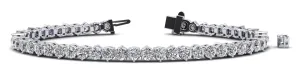 Three Prong Alternating Lab-Grown Diamond Tennis Bracelet with 3.48 ct.(finished) 2.5mm