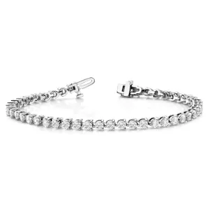 Three Prong Classic Diamond Tennis Bracelet