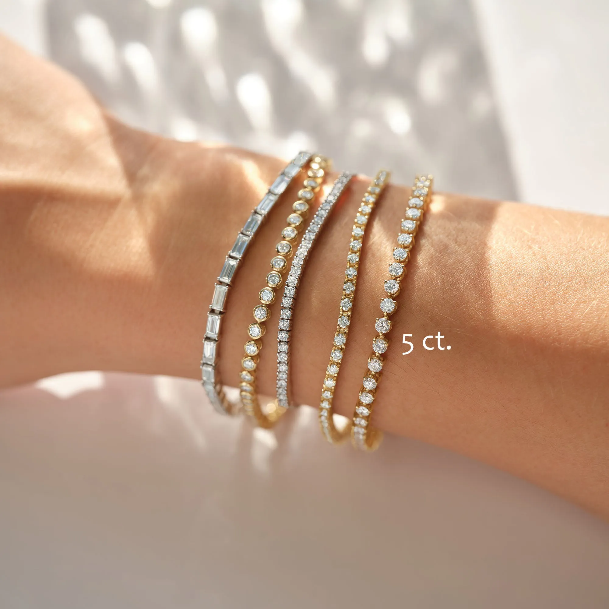 Three Prong Classic Diamond Tennis Bracelet