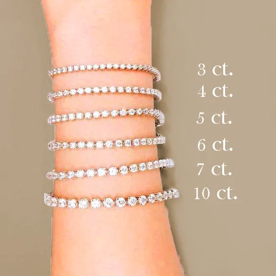 Three Prong Classic Diamond Tennis Bracelet