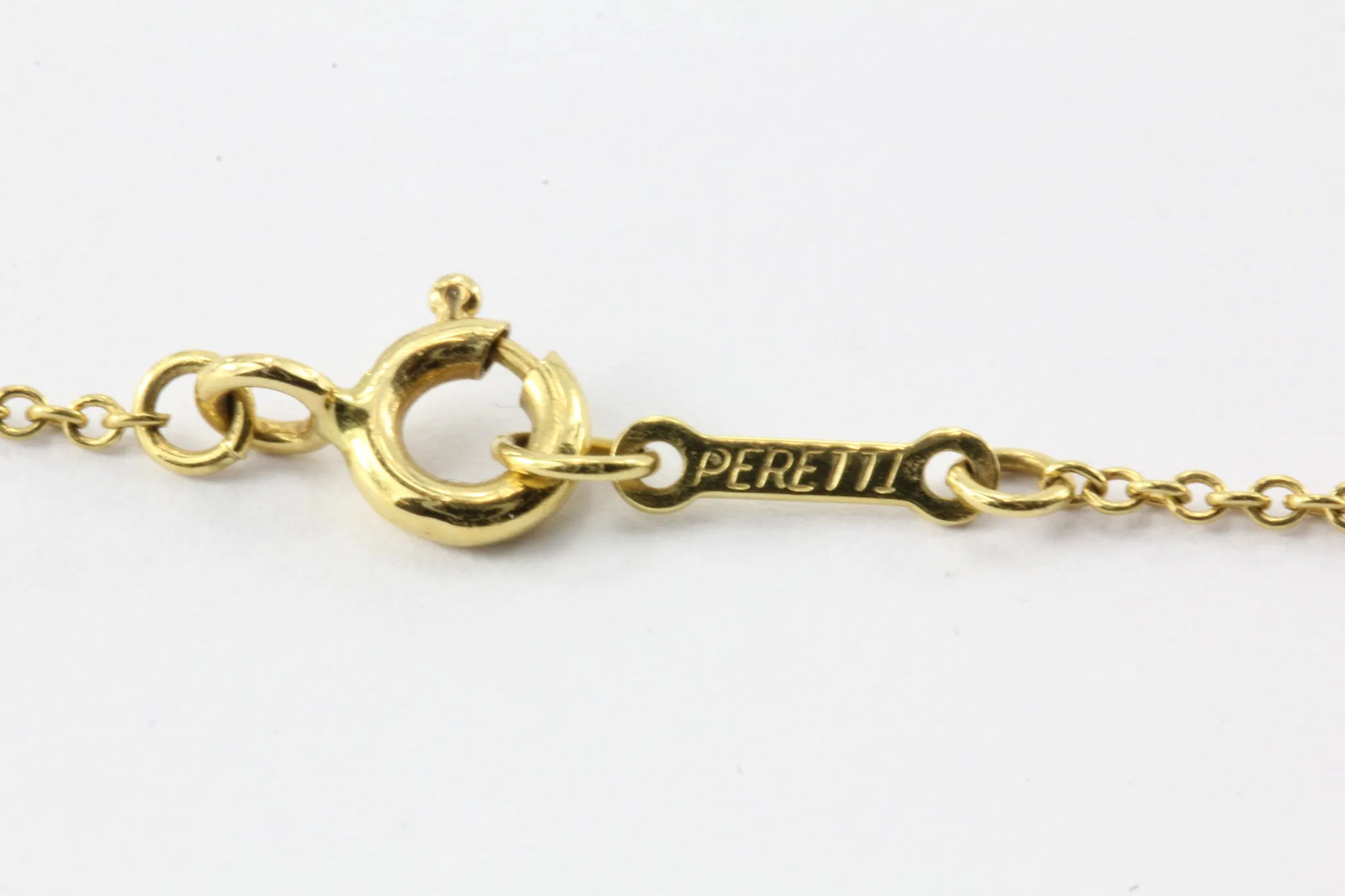 Tiffany & Co 18K Gold Elsa Peretti Cross Pendant Necklace