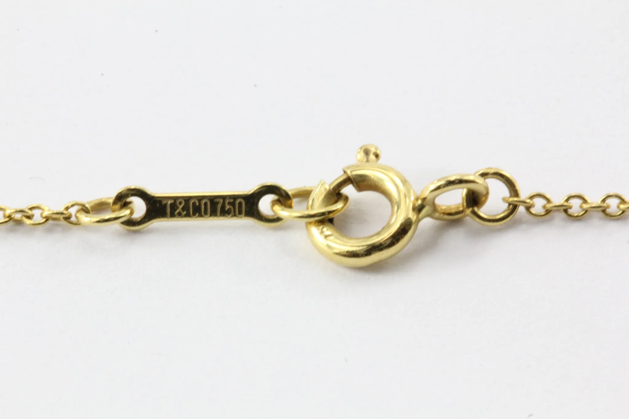 Tiffany & Co 18K Gold Elsa Peretti Cross Pendant Necklace