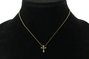 Tiffany & Co 18K Gold Elsa Peretti Cross Pendant Necklace