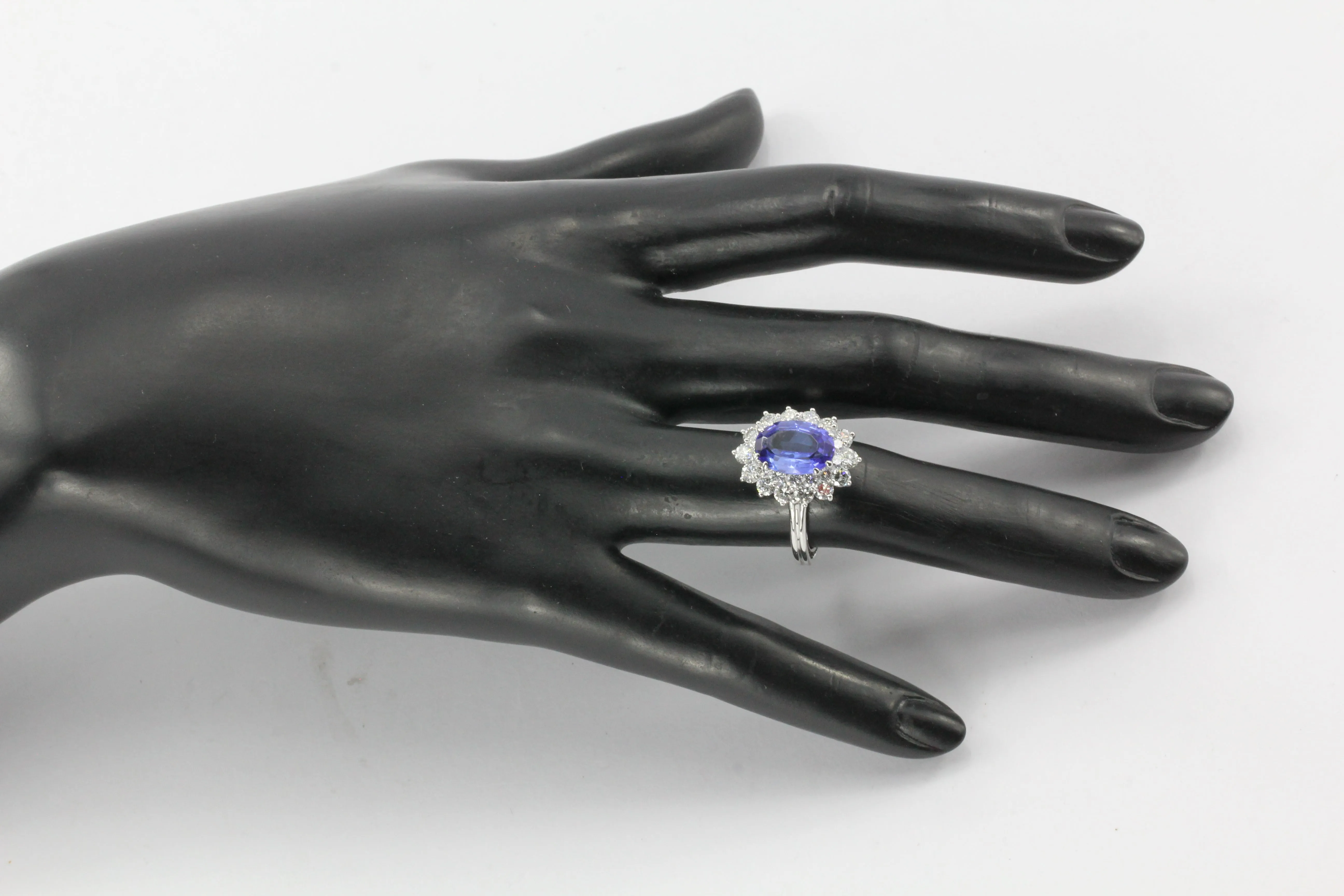 Tiffany & Co. Platinum 3.96ct Tanzanite and Diamond Ring
