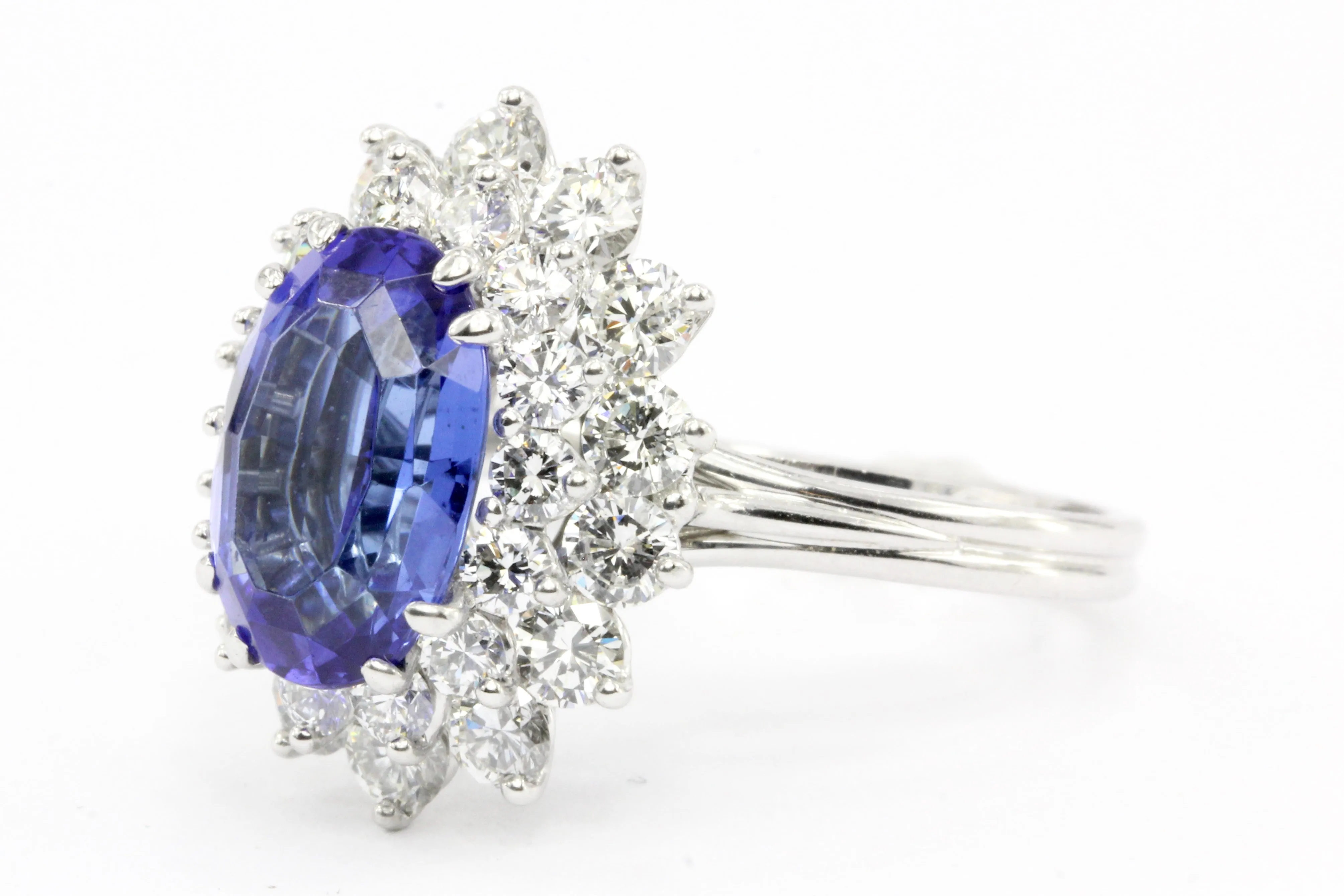 Tiffany & Co. Platinum 3.96ct Tanzanite and Diamond Ring