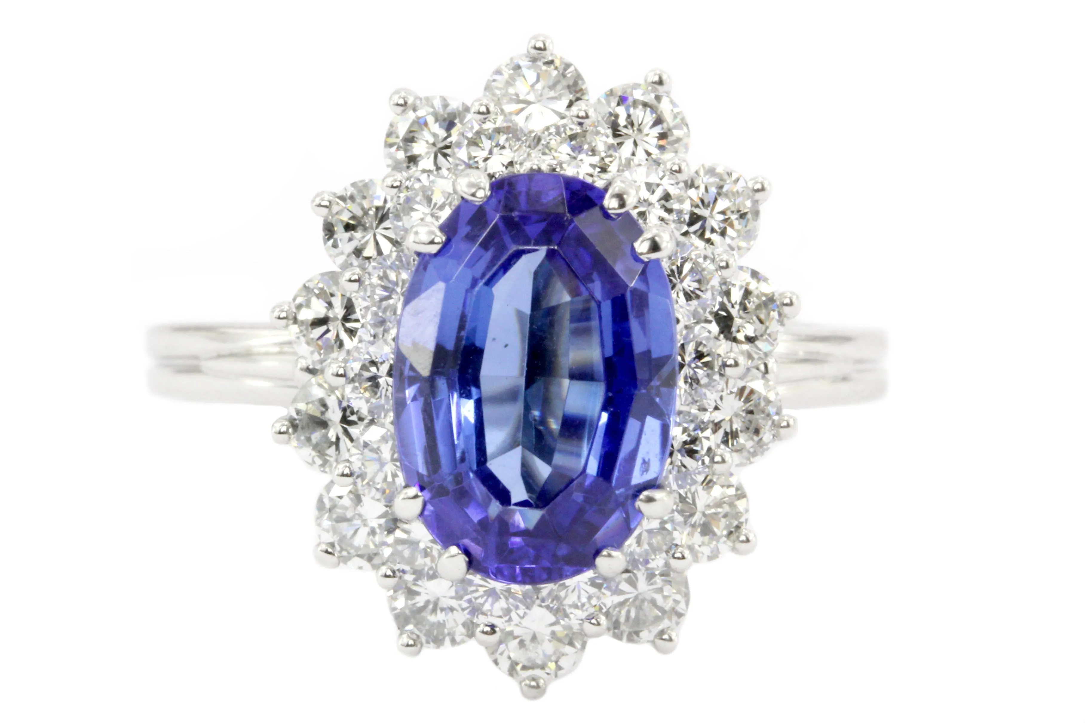 Tiffany & Co. Platinum 3.96ct Tanzanite and Diamond Ring