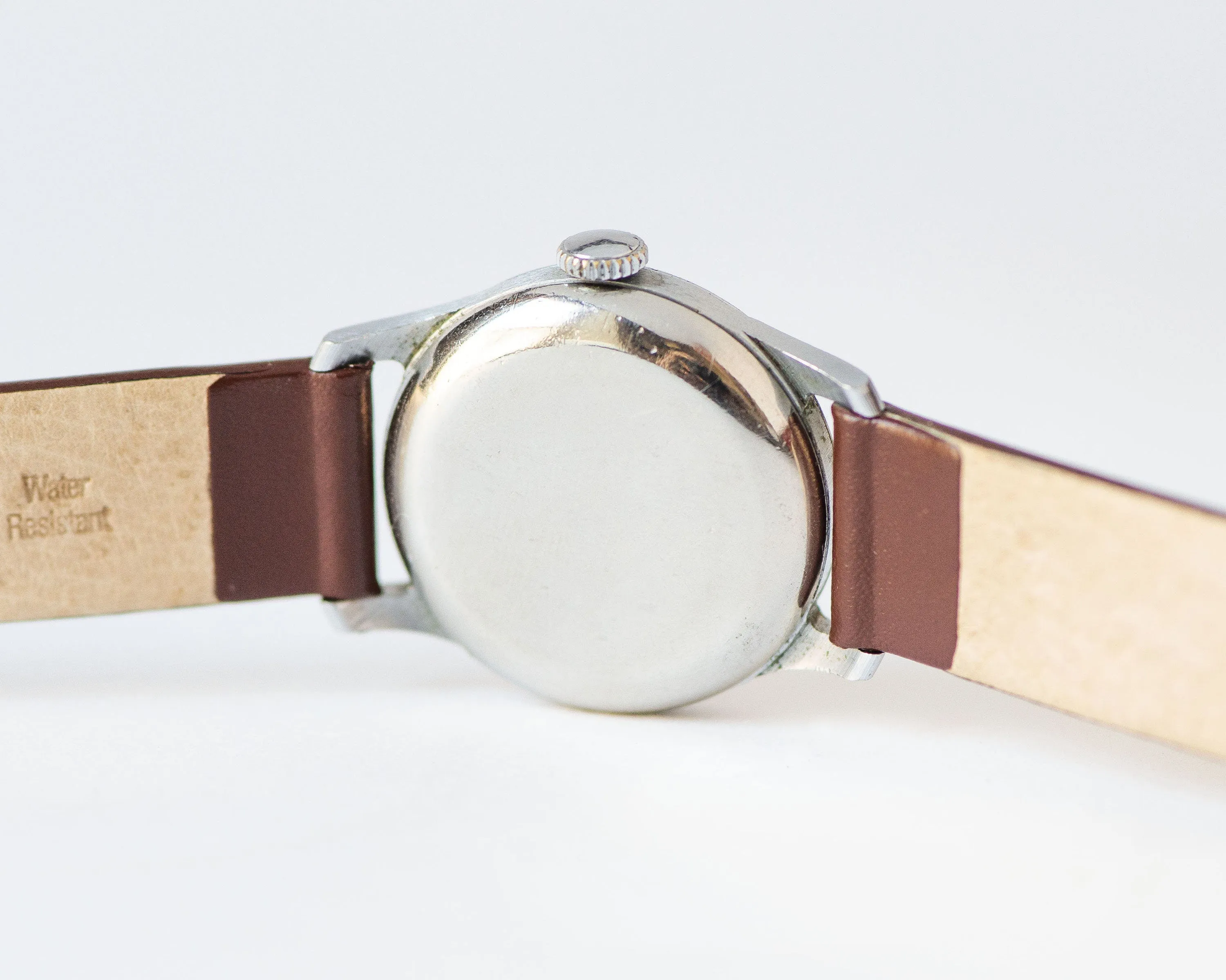 Tomboy wristwatch Moscow, vintage classic watch rare, minimalist girl watch gift, boyfriend's watch mid century, new luxury leather strap