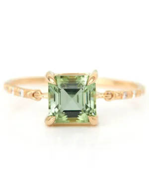 Tourmaline and Diamond Petite Circle Ring
