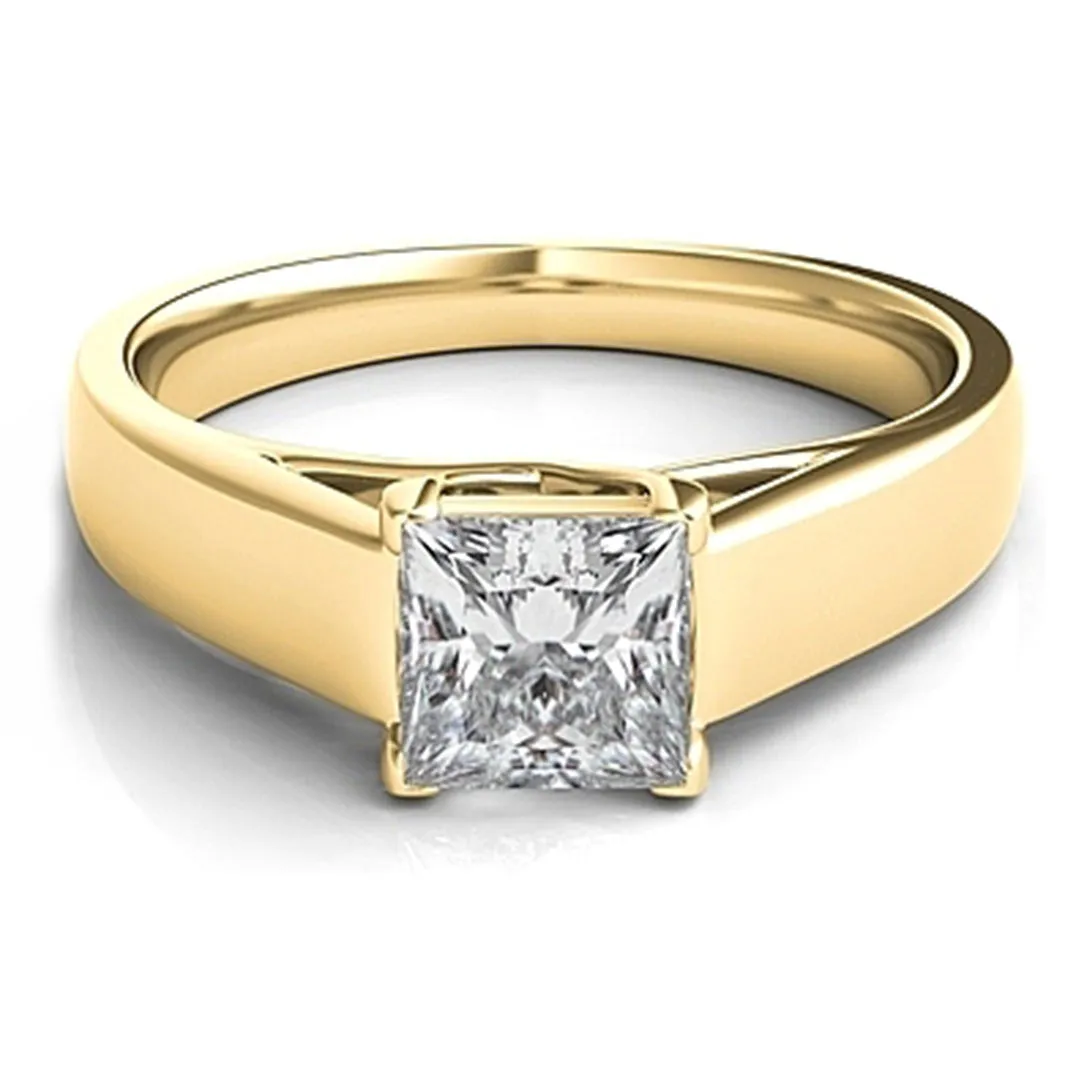 Trellis Princess Cut Solitaire Engagement Ring