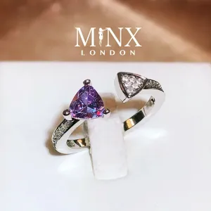 Trilliant Cut Ring | Purple Diamond Ring | Purple Diamond Engagement Ring | Purple Amethyst Ring | Purple Sapphire Ring | Purple Gem Ring