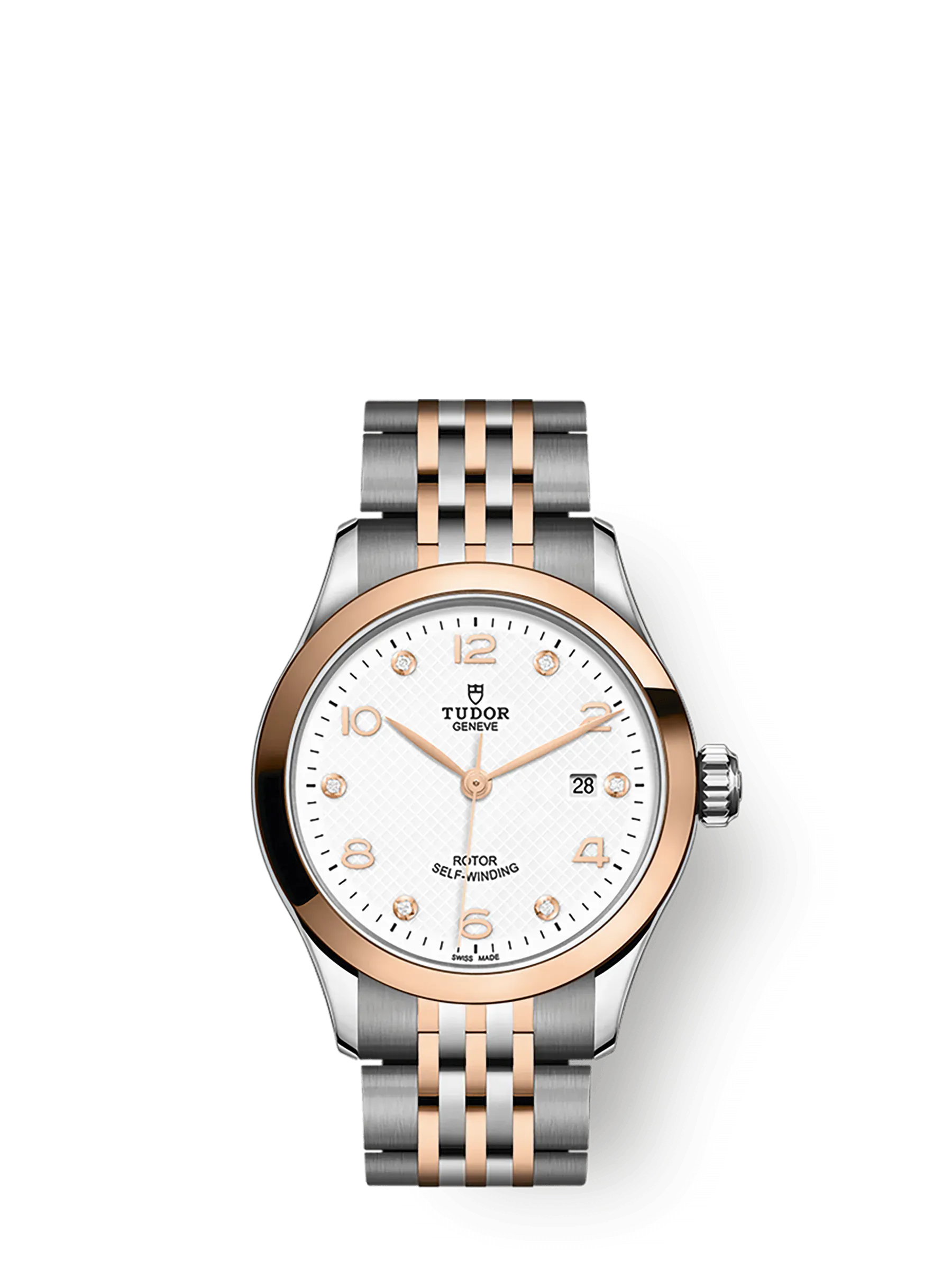 Tudor 1926, Stainless Steel and 18k Rose Gold with Diamond-set, 28mm, Ref# M91351-0011