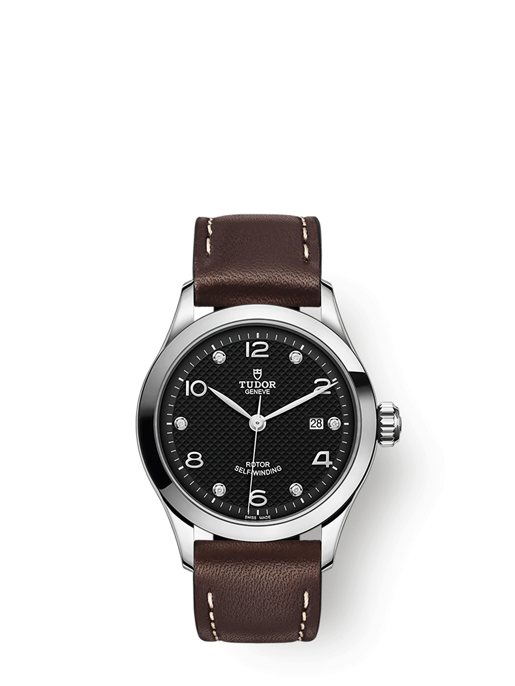 Tudor 1926, Stainless Steel and Diamond-set, 28mm, Ref# M91350-0009