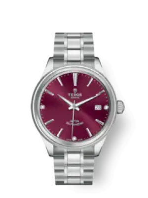 Tudor Style, Stainless Steel and Diamond-set, 38mm, Ref# M12500-0015